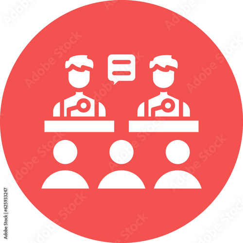 Vector Design Debate Icon Style