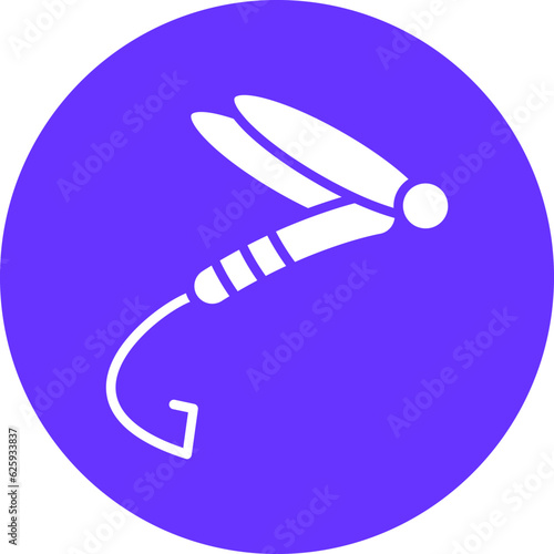 Vector Design Fly-Fishing Icon Style
