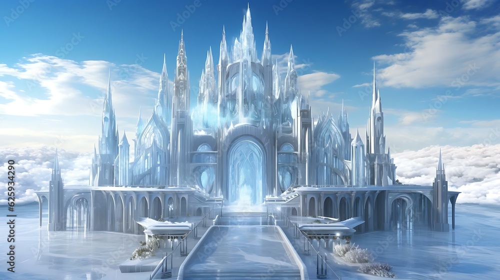 Obraz premium a castle with towers and a bridge