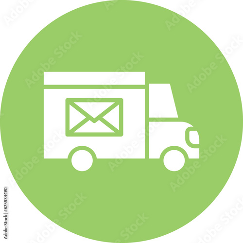 Vector Design Mail Truck Icon Style