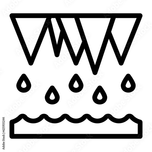 stalactite line icon
