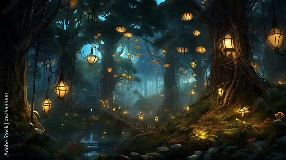 Obraz premium a group of lanterns