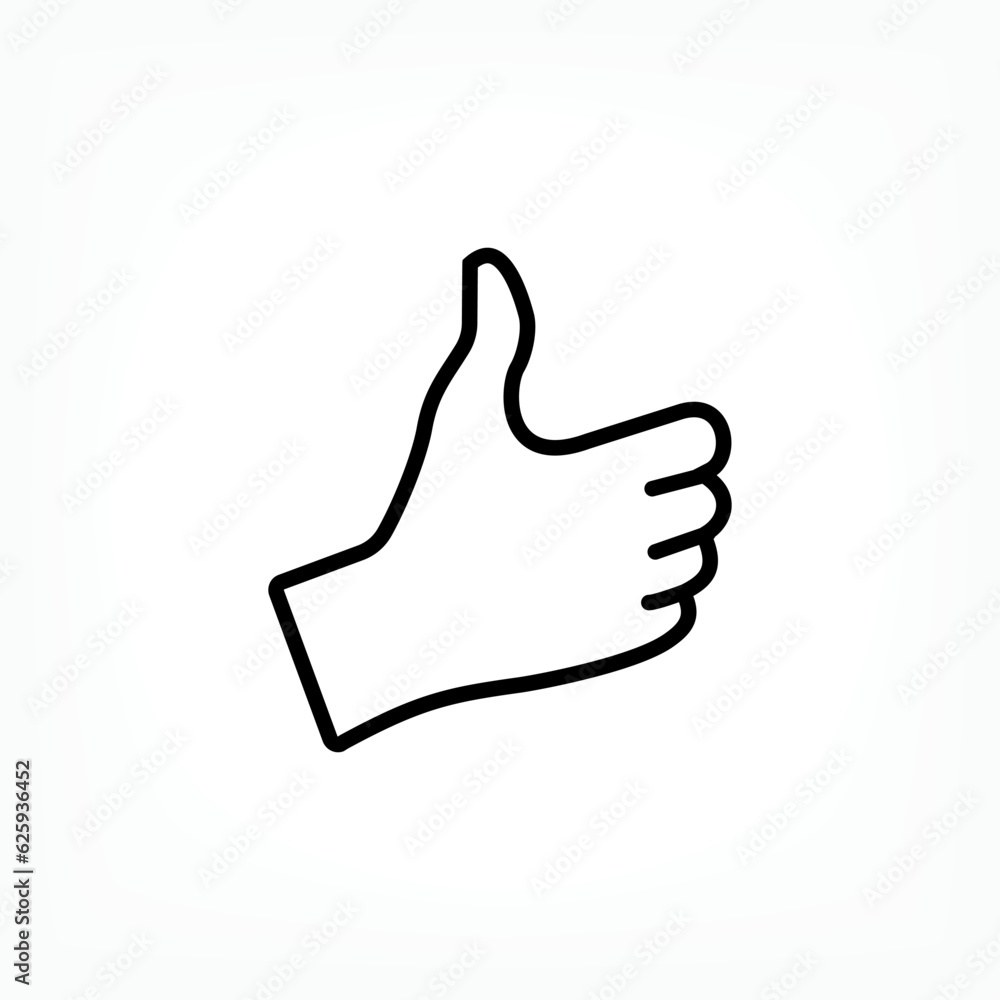 Thumb Icon. Good, Like Symbol - Vector, Sign for Design, Presentation, Website or Application Element. Thumb Icon. Good, Like Symbol - Vector, Sign for Design, Presentation, Website or Application Element.
