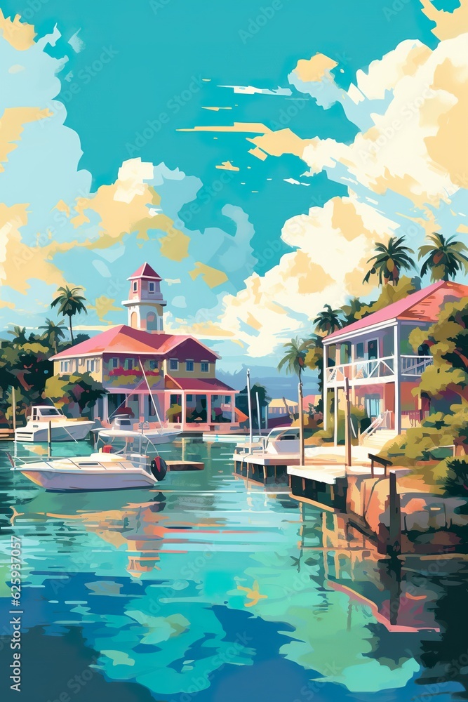 Bahamas - Nassau retro poster (ai)