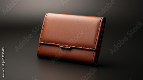 leather wallet brown color money bag