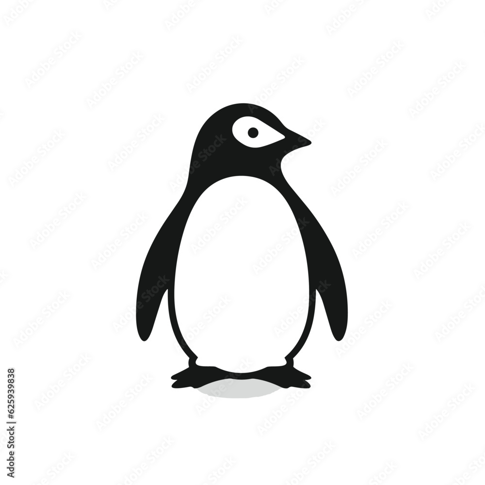 Obraz premium Penguin logo, penguin icon, penguin head, vector