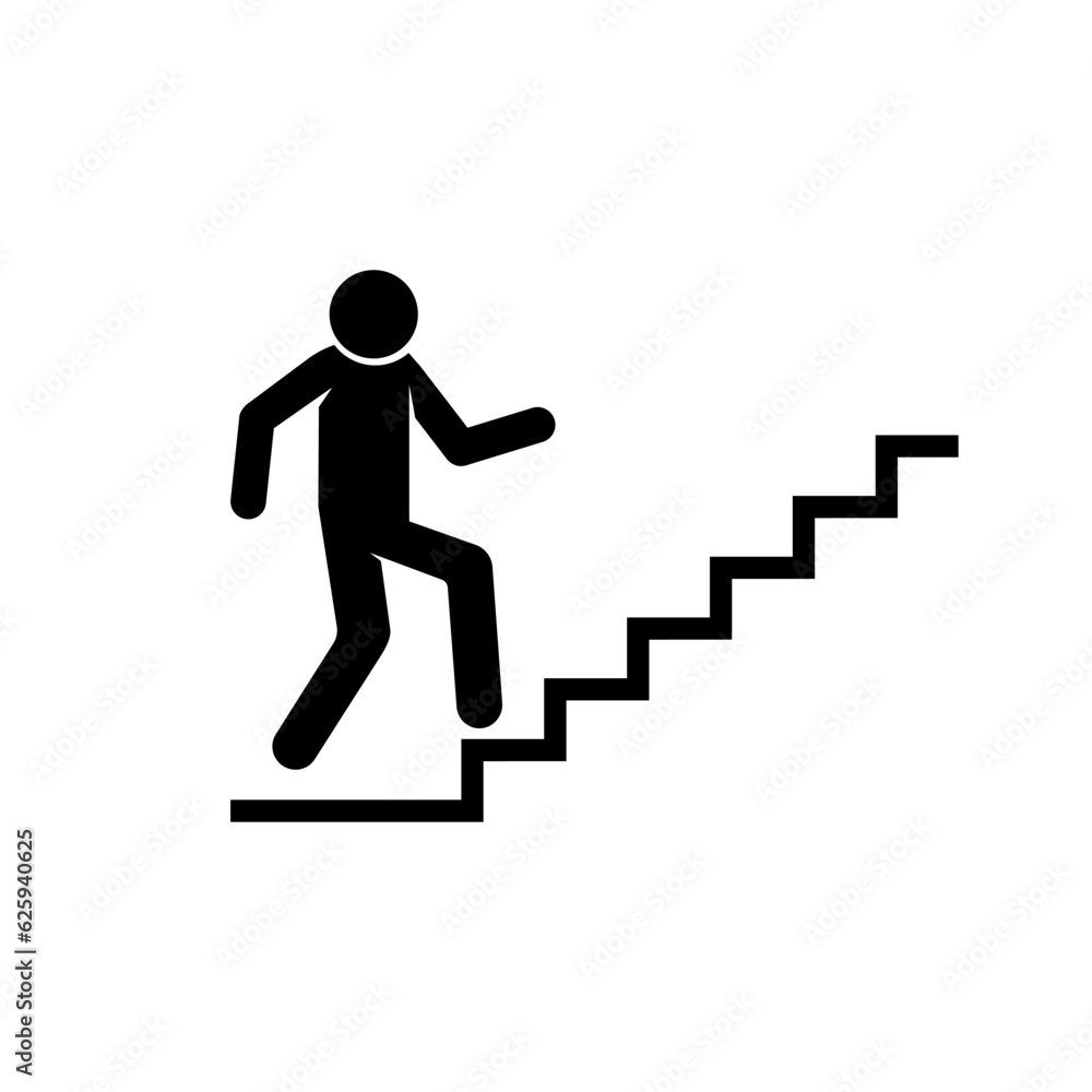 Uptairs Icon. Beginner Symbol - Vector. Uptairs Icon. Beginner Symbol - Vector.