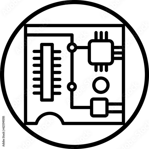 Vector Design Pcb Board Icon Style