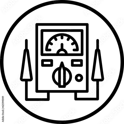Vector Design Voltmeter Icon Style