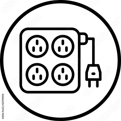 Vector Design Extension Cord Icon Style