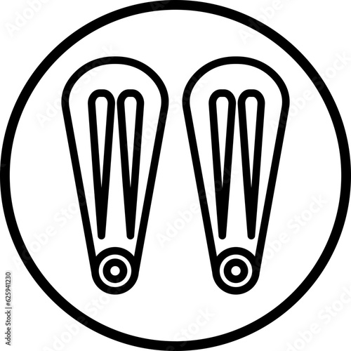 Vector Design Hair Pin Icon Style