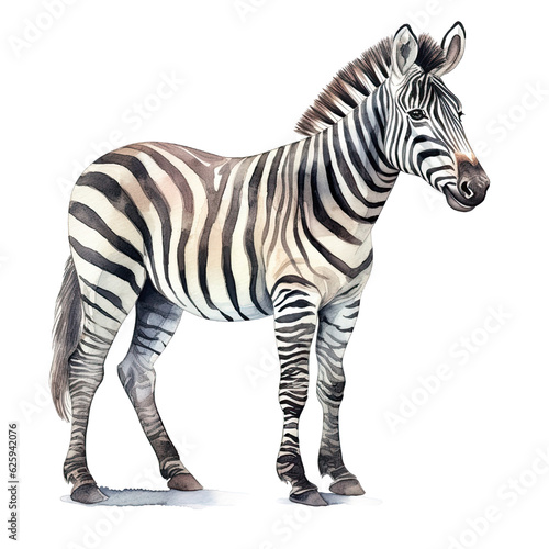 Cute Zebra Illustration Wild animal, Generative AI