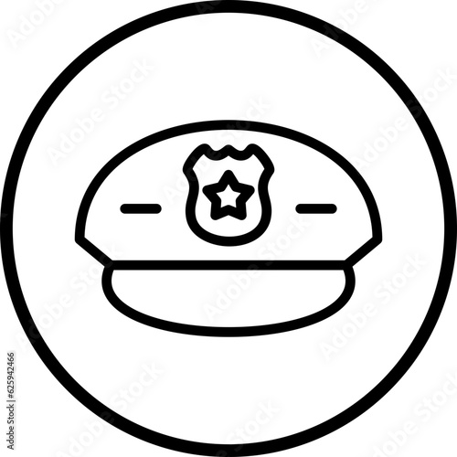 Vector Design Police Hat Icon Style