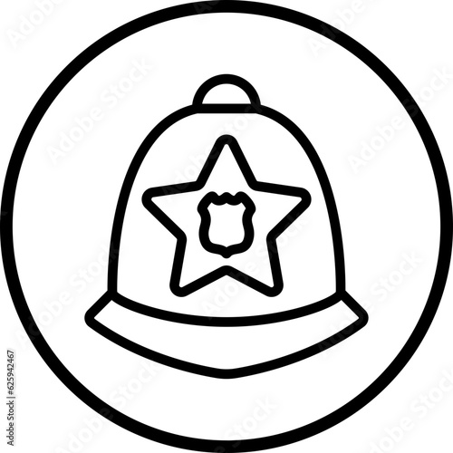 Vector Design Police Helmet Icon Style