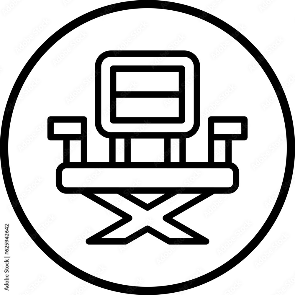 Vector Design Fishing Chair Icon Style Vector Design Fishing Chair Icon Style