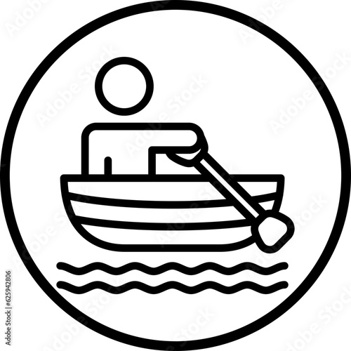 Vector Design Rowing Boat Icon Style