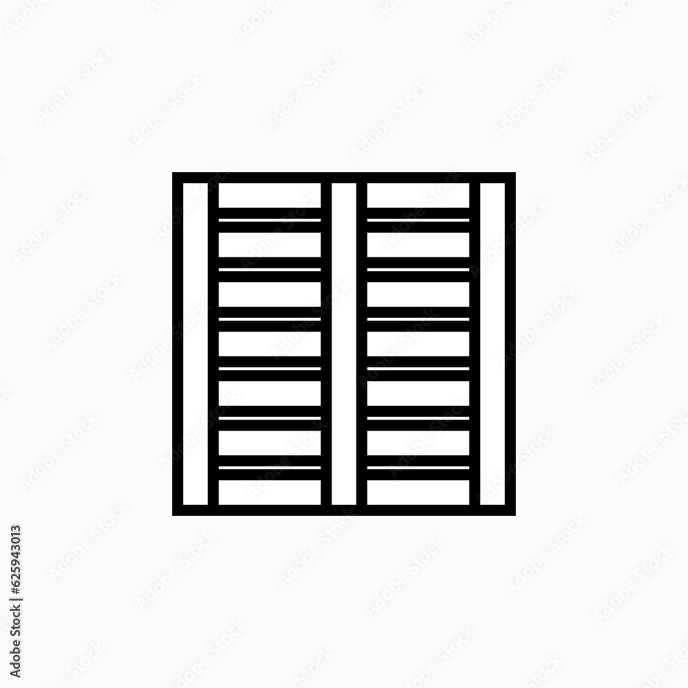 Pallet Icon. Warehouse, Package Element Symbol. Pallet Icon. Warehouse, Package Element Symbol.
