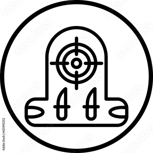 Vector Design Red Dot Sight Icon Style