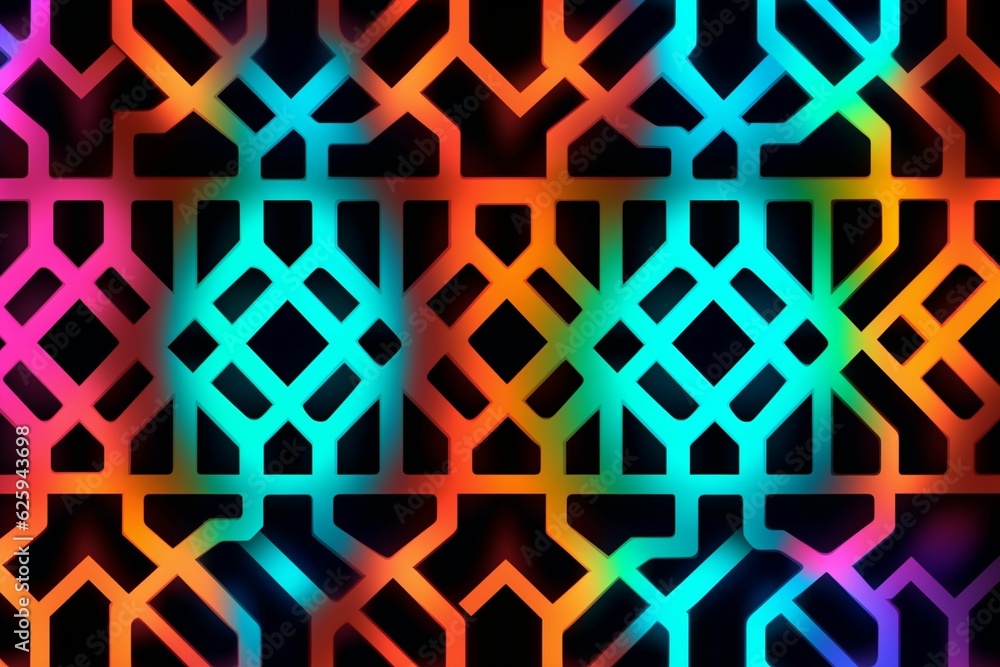 neon negative space, seamless pattern neon negative space, seamless pattern