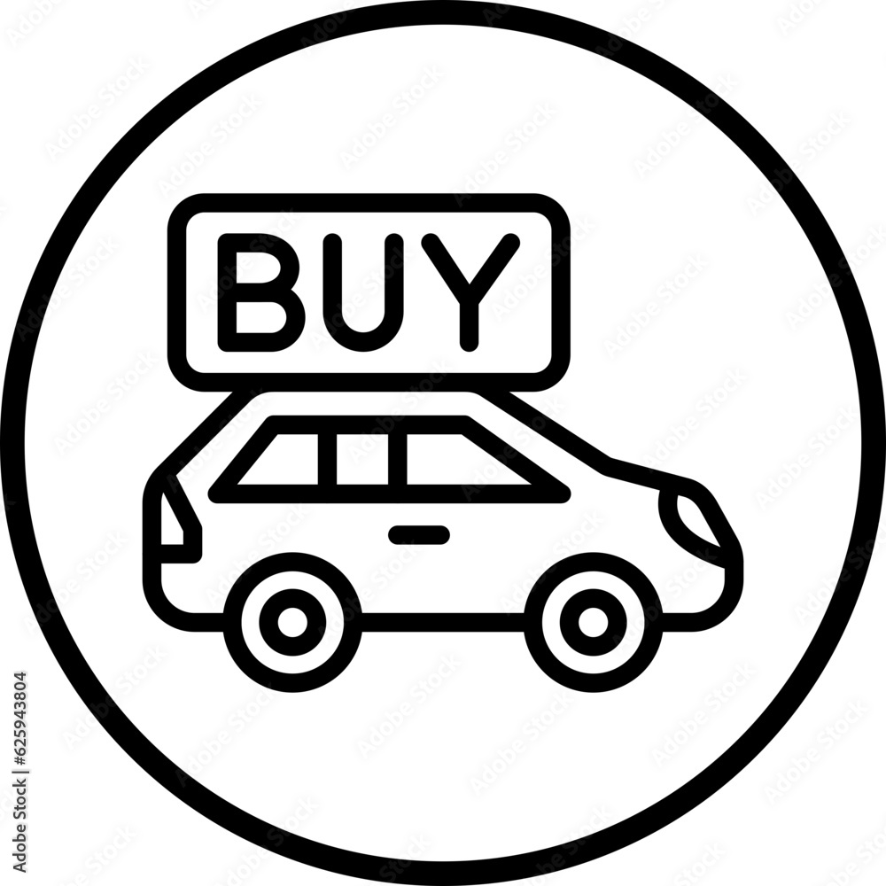 Vector Design Buy a Car Icon Style Vector Design Buy a Car Icon Style