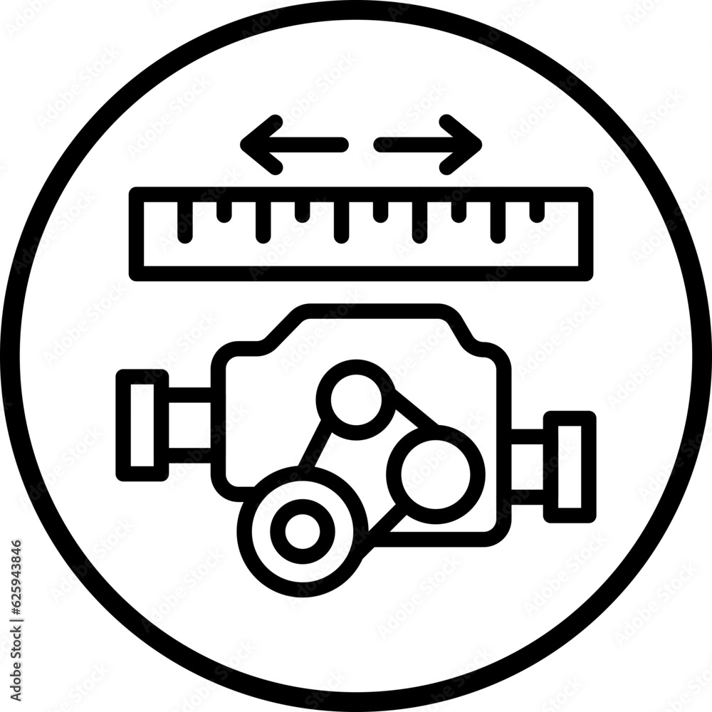 Vector Design Engine Size Icon Style Vector Design Engine Size Icon Style