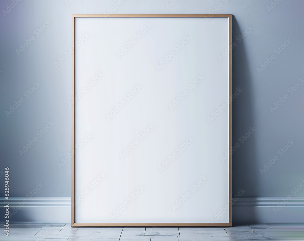 Blank Mock-up poster frame in a home interior. Nature concept Mock Up design template with picture frame for presentation or preview images. Ai Generated. Blank Mock-up poster frame in a home interior. Nature concept Mock Up design template with picture frame for presentation or preview images. Ai Generated.