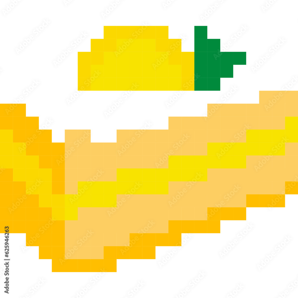 Cake cartoon icon in pixel style. Cake cartoon icon in pixel style.