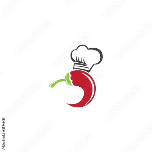 chili chef logo creative vector design illustration