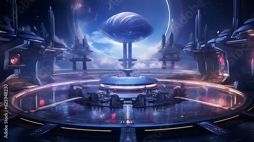 a large spaceship in space