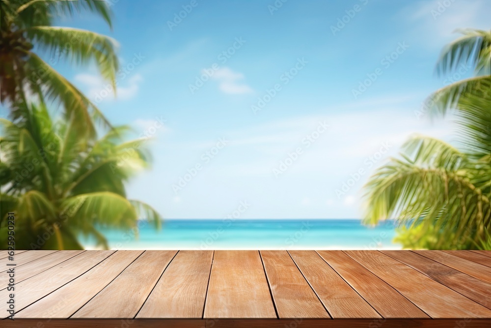Summer vacation background concept. Sand on beach and blue summer sky. Panoramic beach landscape. Empty tropical beach and seascape. Soft sand, calmness, tranquil relaxing sunlight, summer mood