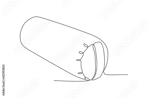 bolster pillow continuous line drawing