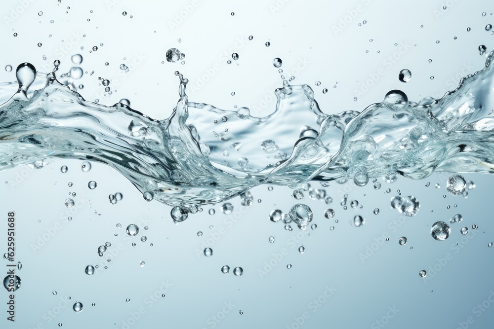 splashes of clear water seen from the side. beautiful waves of crystal clear water background. splashes of clear water seen from the side. beautiful waves of crystal clear water background.