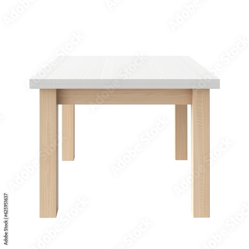 Cut-Off Wooden Table