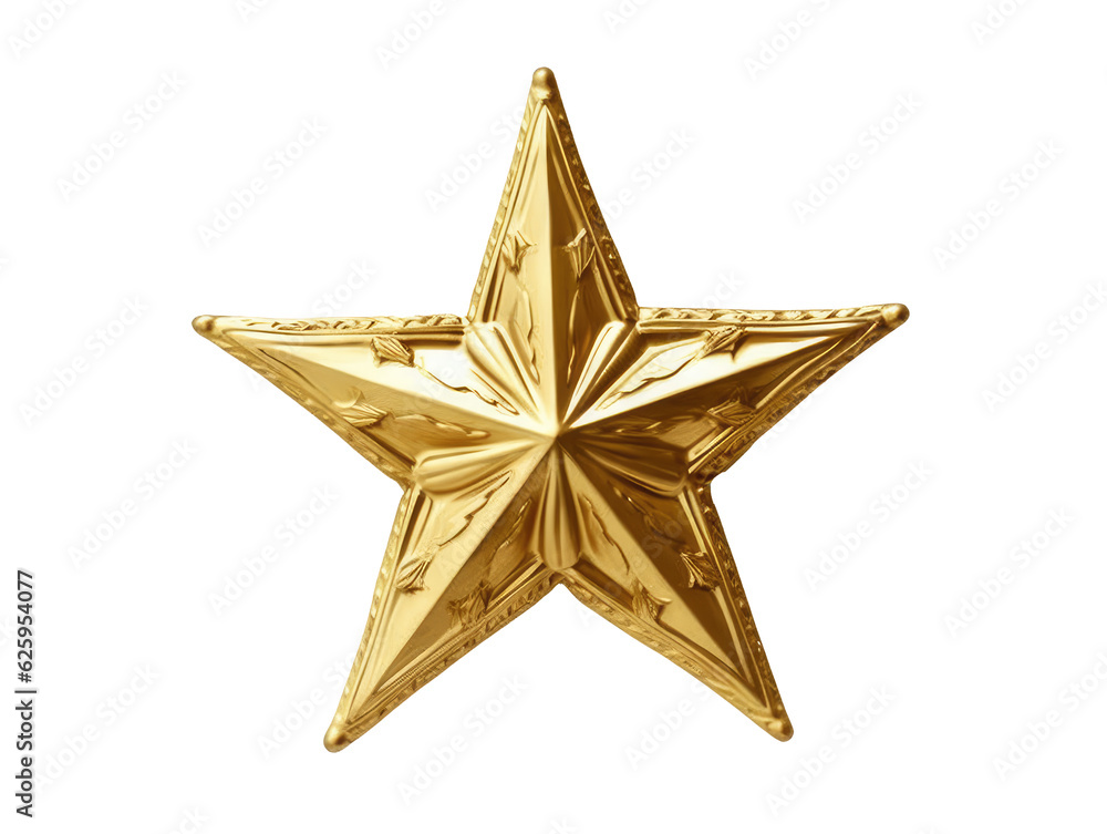 Fototapeta premium Golden Star Christmas Tree Topper