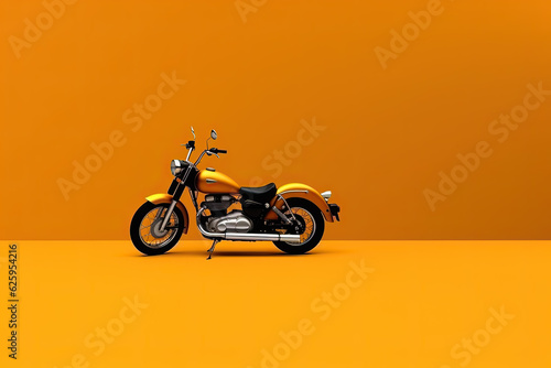 motorcycle on color background, copyspace for your individual text