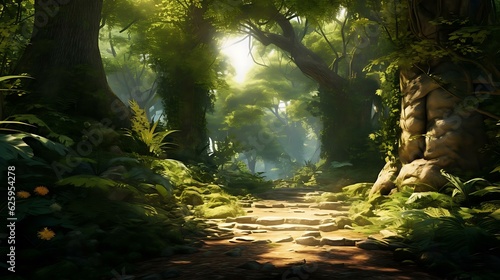 a path through a forest © KWY