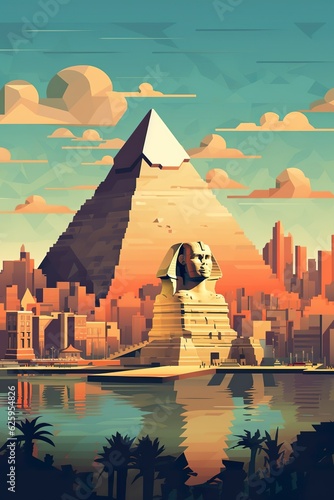 Egypt - Cairo retro poster  ai 