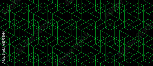 Vector seamless cubic hexagon pattern. Abstract geometric low poly background. Stylish grid texture.