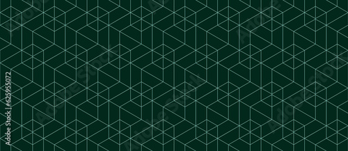 Vector seamless cubic hexagon pattern. Abstract geometric low poly background. Stylish grid texture.