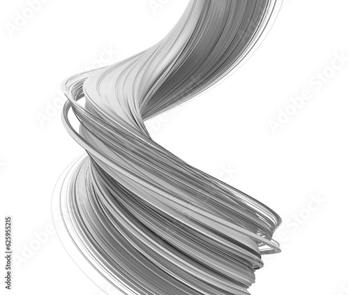 Abstract white shape, 3d render