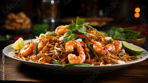 Thailand_street_food_Pad_thai_kung__Noodles_with_shrimp.AI generated
