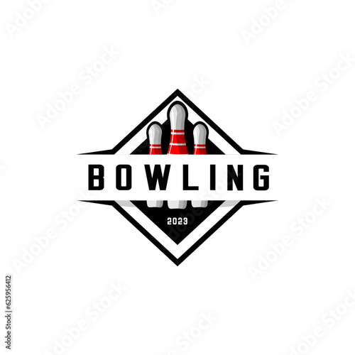 Bowling sport vector logo