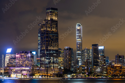 Hong Kong Tsim Sha Tsui district at night