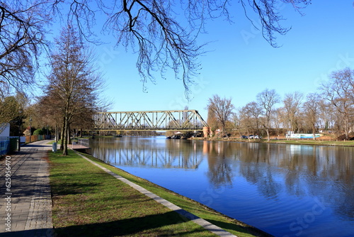 Panoramic view over Havel river landscape in Caputh, Brandenburg, Germany © Dynamoland