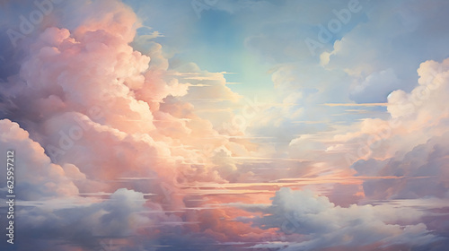 watercolor sky and clouds