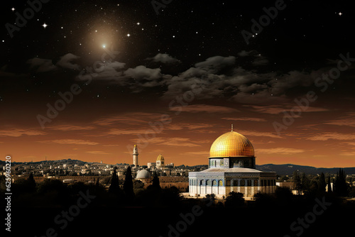 Obraz na płótnie masjid al aqsa mosque at night