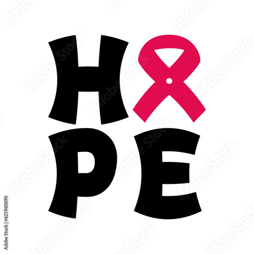 Breast cancer awareness hope poster design vector