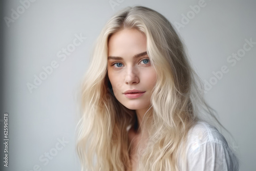 Portrait of a beautiful woman, generative AI