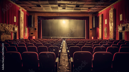 empty cinema auditorium.