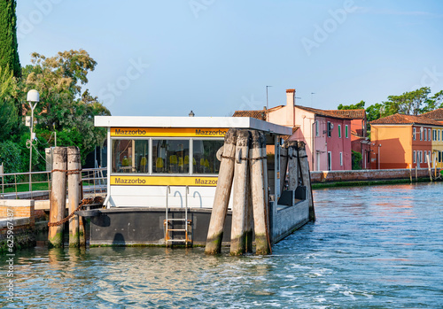 Mazzorbo vaporetto station in Venice Lagoon, Italy. photo